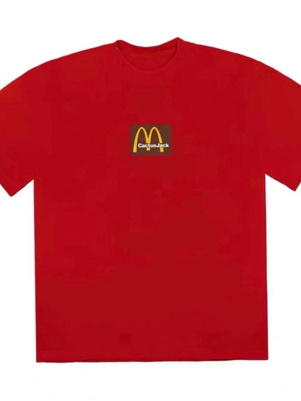 Travis Scott Cactus Jack x McDonald's Sesame Tee Size XL Red Logo NEW